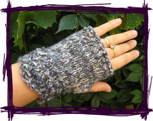 Mitaines courtes gris chin&eacute;